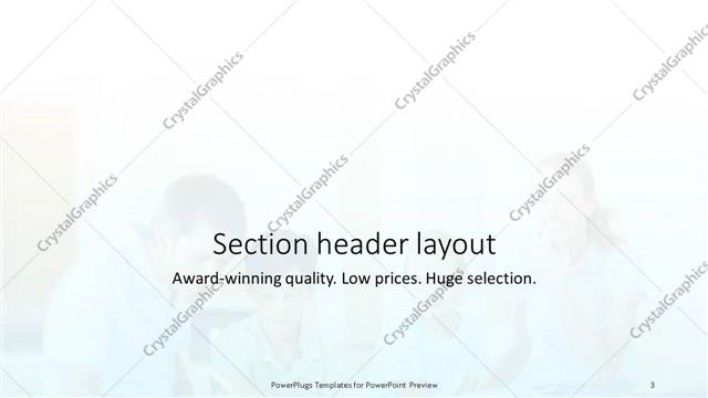 Section Header presentation slide layout