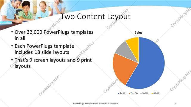 Two Content presentation slide layout