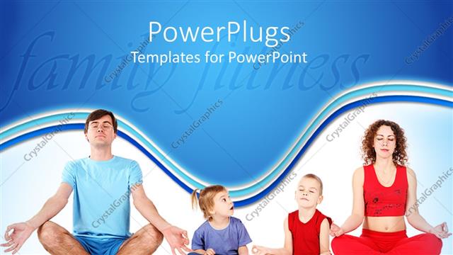  Presentation with yoga - A family sitting in yoga position