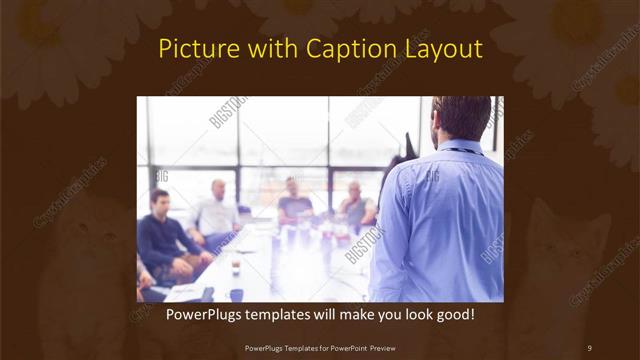 Picture with Caption presentation slide layout