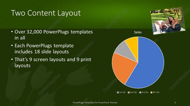 Two Content presentation slide layout