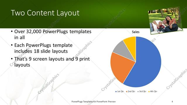 Two Content presentation slide layout
