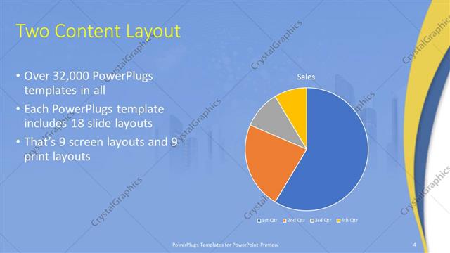 Two Content presentation slide layout