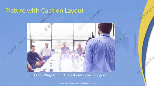 Picture with Caption presentation slide layout