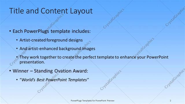 Title and Content presentation slide layout