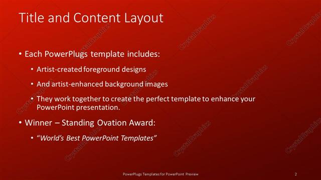 Title and Content presentation slide layout
