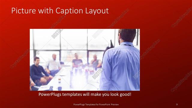 Picture with Caption presentation slide layout