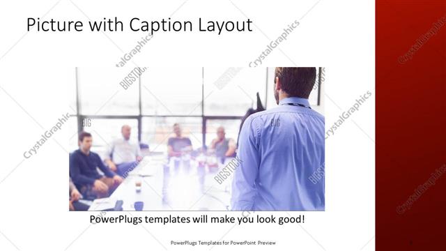Picture with Caption presentation slide layout