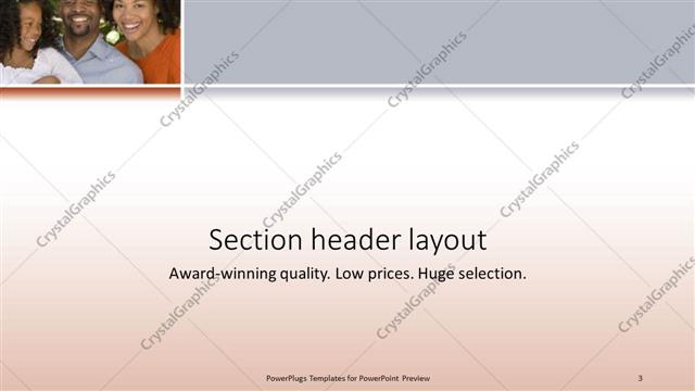 Section Header presentation slide layout