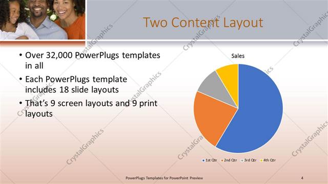 Two Content presentation slide layout