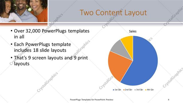 Two Content presentation slide layout