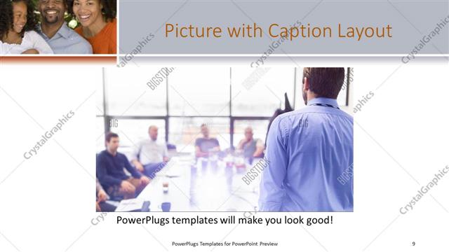 Picture with Caption presentation slide layout