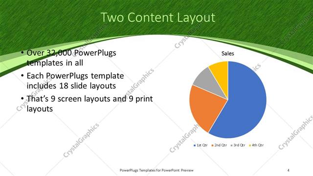 Two Content presentation slide layout