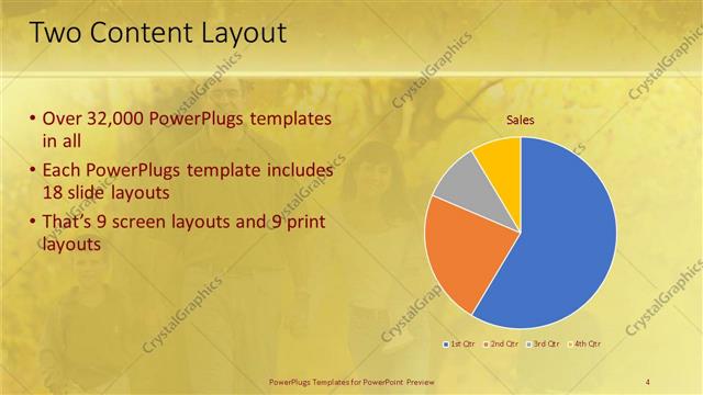 Two Content presentation slide layout