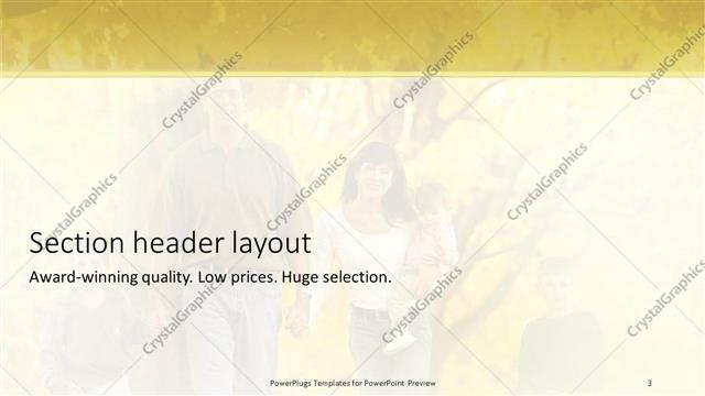 Section Header presentation slide layout