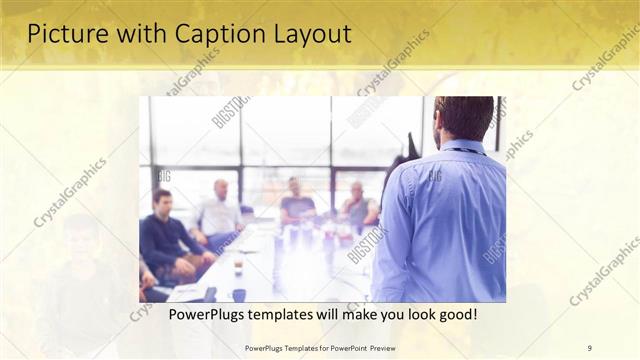 Picture with Caption presentation slide layout