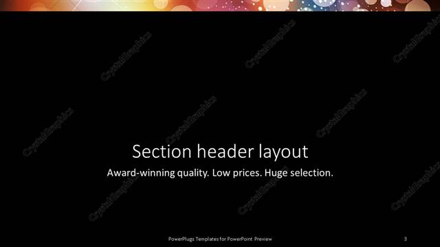 Section Header presentation slide layout