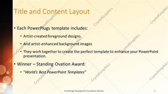 Title and Content presentation slide layout