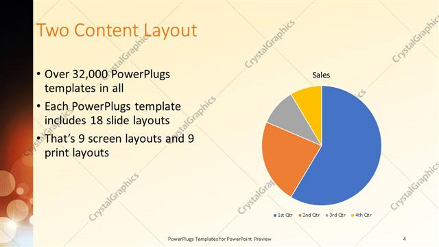Two Content presentation slide layout