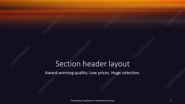 Section Header presentation slide layout