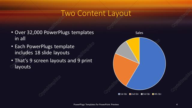 Two Content presentation slide layout