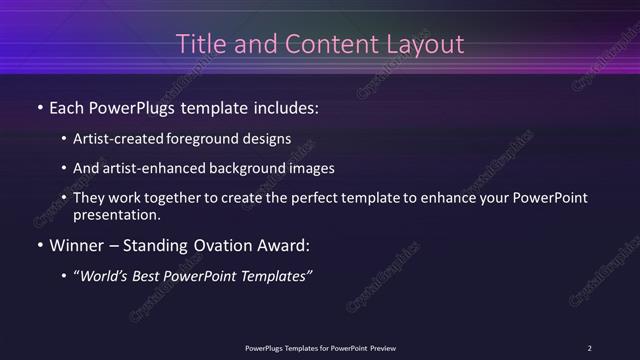 Title and Content presentation slide layout