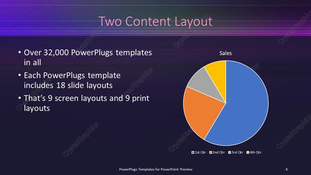 Two Content presentation slide layout