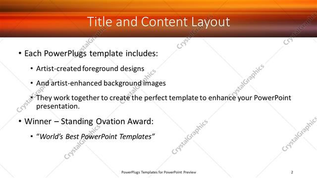 Title and Content presentation slide layout