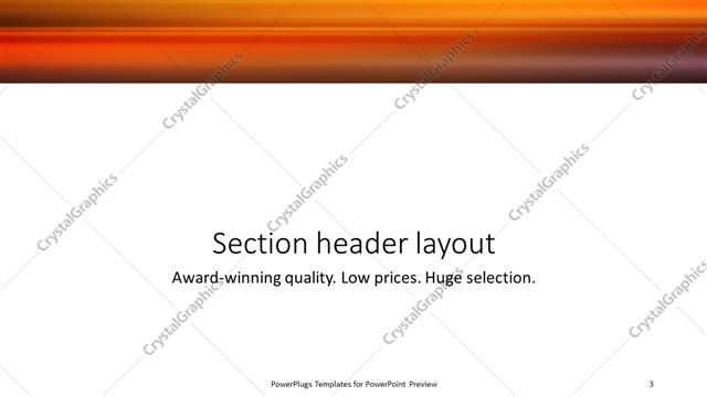 Section Header presentation slide layout