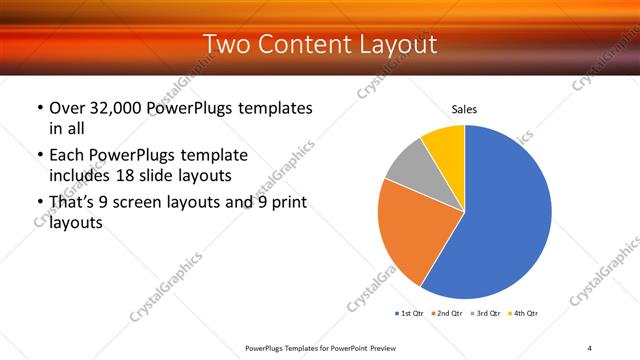 Two Content presentation slide layout