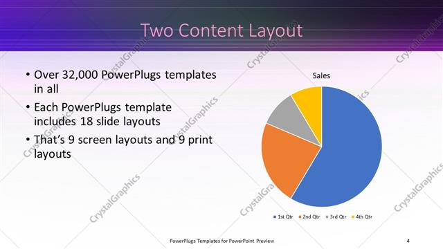 Two Content presentation slide layout