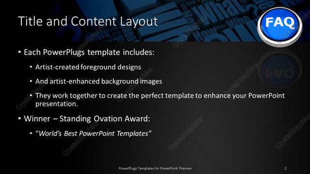 Title and Content presentation slide layout