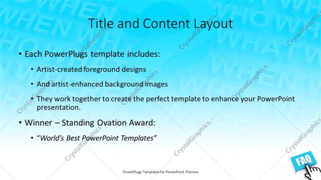 Title and Content presentation slide layout