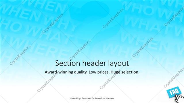 Section Header presentation slide layout