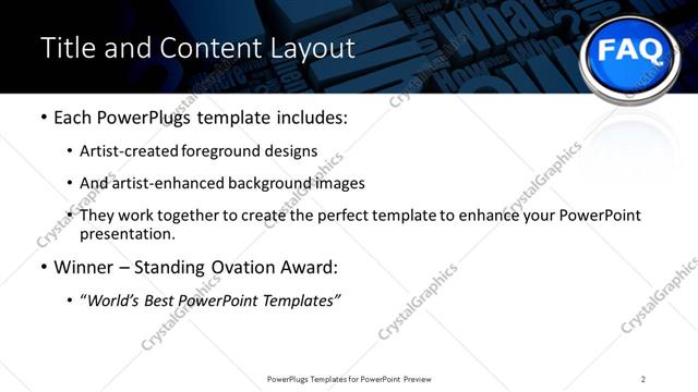Title and Content presentation slide layout