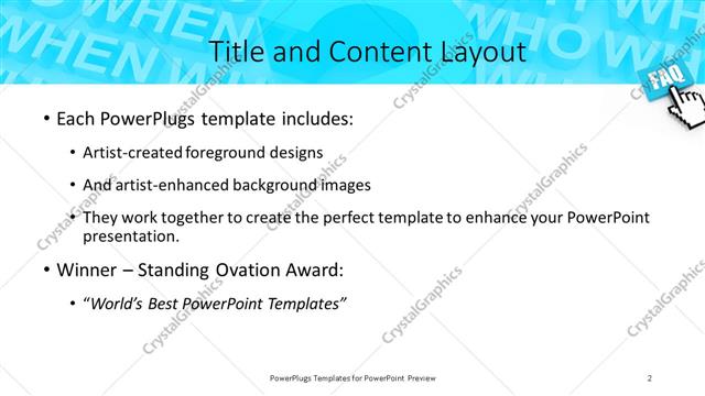 Title and Content presentation slide layout