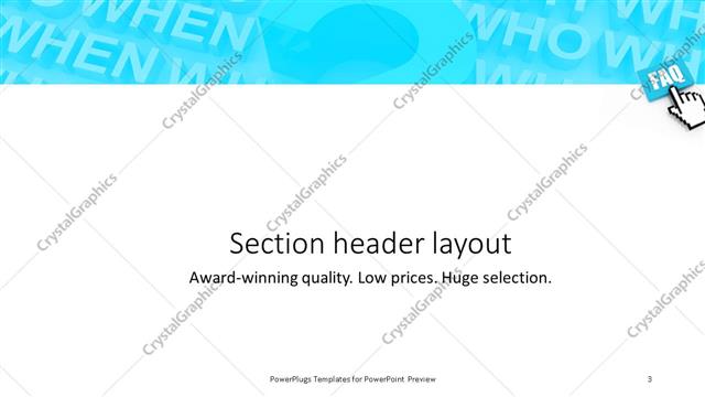 Section Header presentation slide layout
