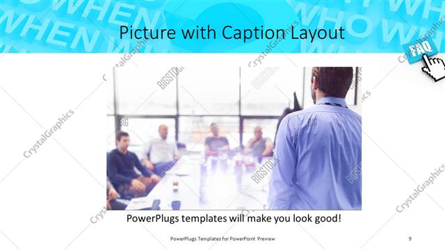 Picture with Caption presentation slide layout