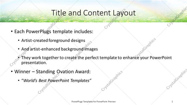 Title and Content presentation slide layout