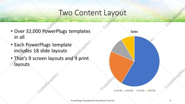 Two Content presentation slide layout