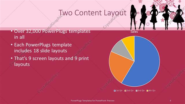 Two Content presentation slide layout
