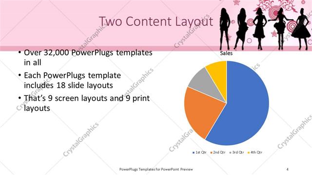 Two Content presentation slide layout