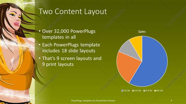 Two Content presentation slide layout