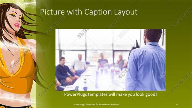 Picture with Caption presentation slide layout