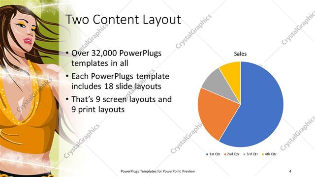 Two Content presentation slide layout