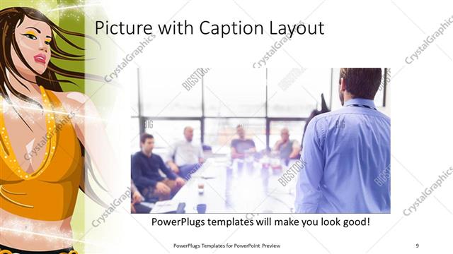Picture with Caption presentation slide layout
