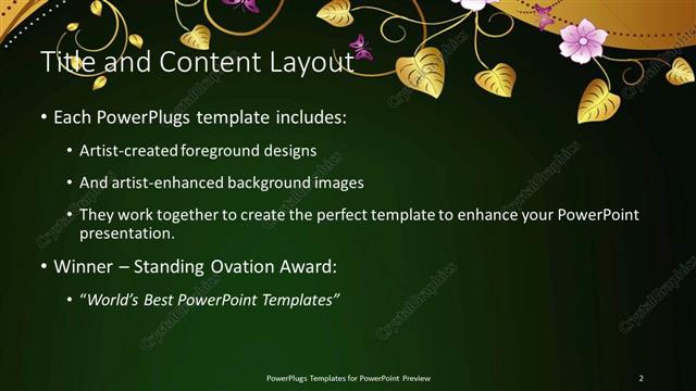 Title and Content presentation slide layout