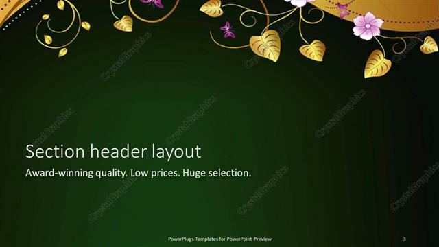 Section Header presentation slide layout