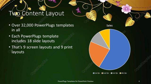 Two Content presentation slide layout