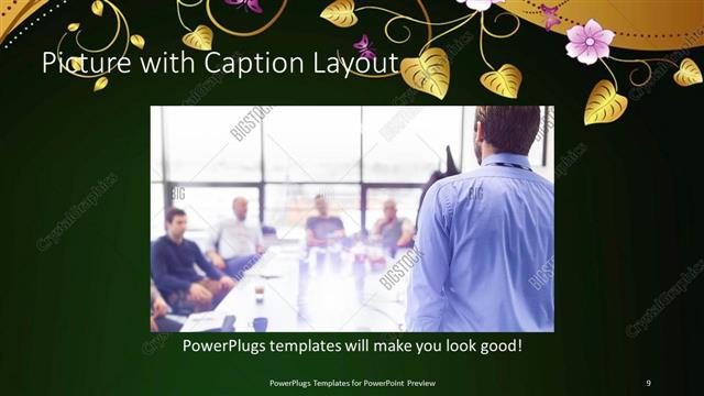 Picture with Caption presentation slide layout
